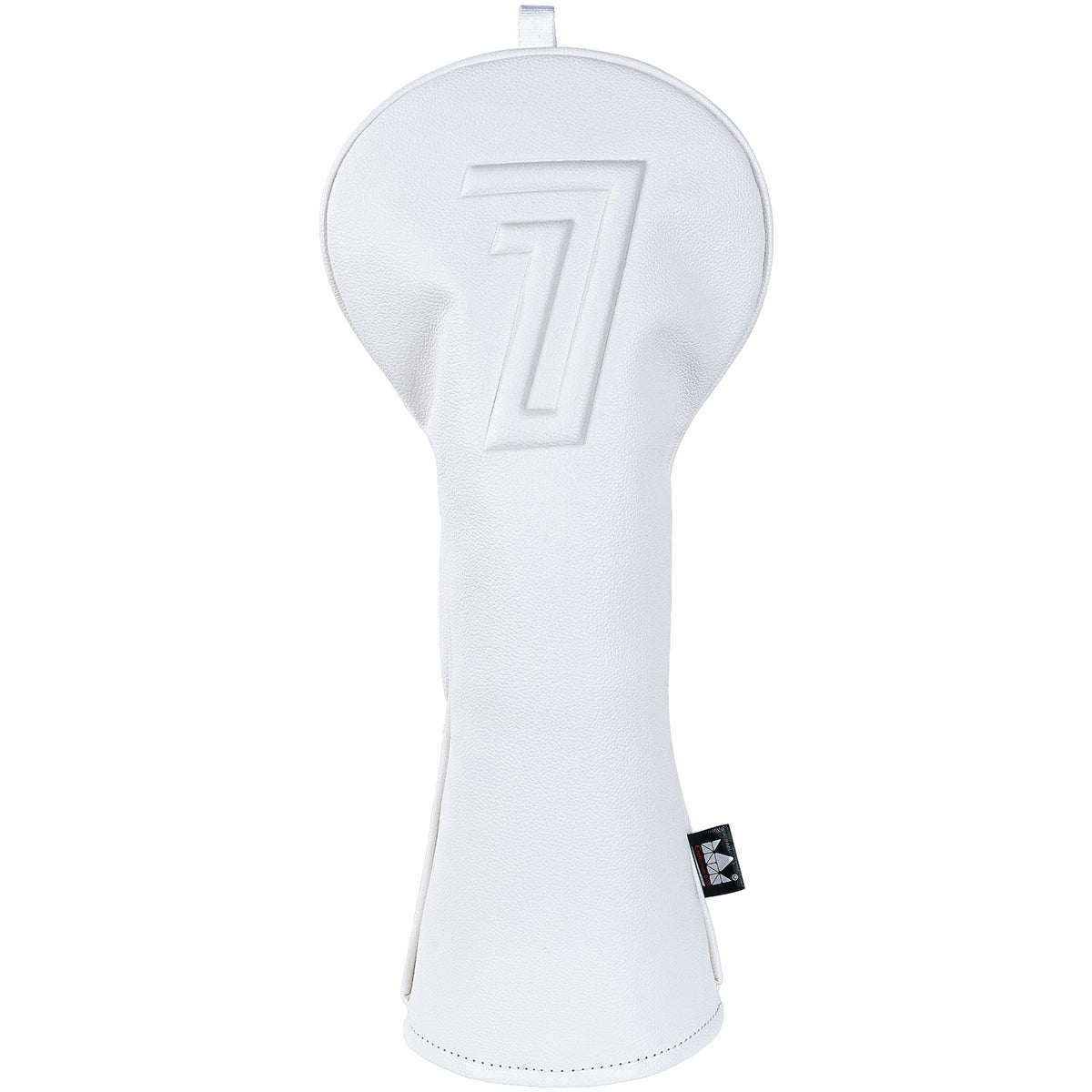 White 3D Embossed Leather Golf Head Covers