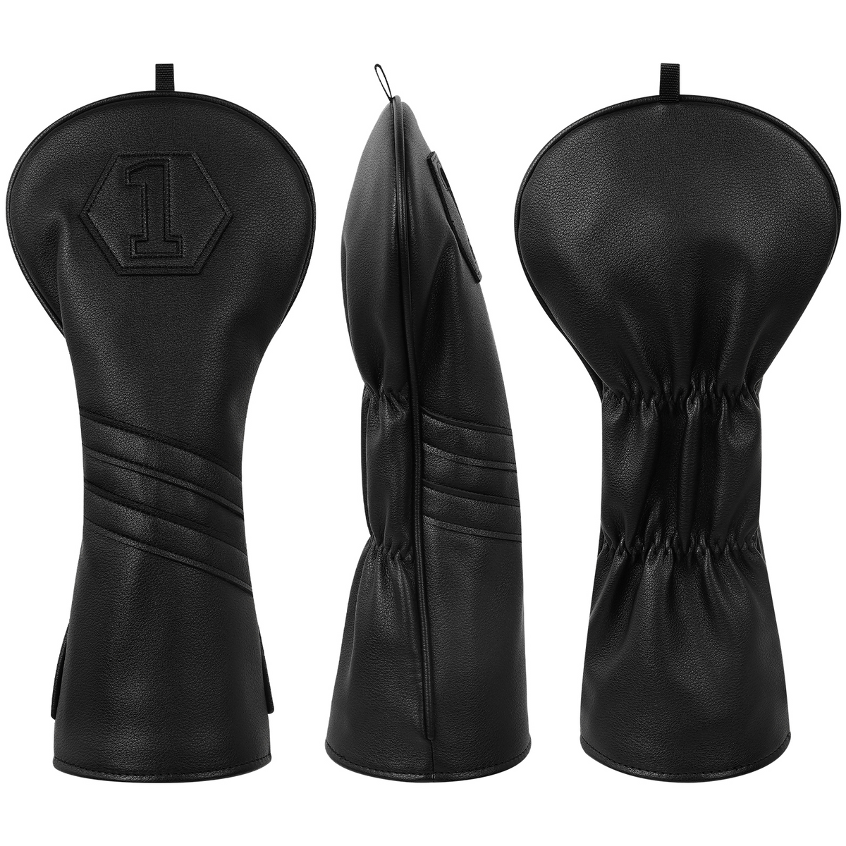 Black Cross Stripe Driver Head Cover Set