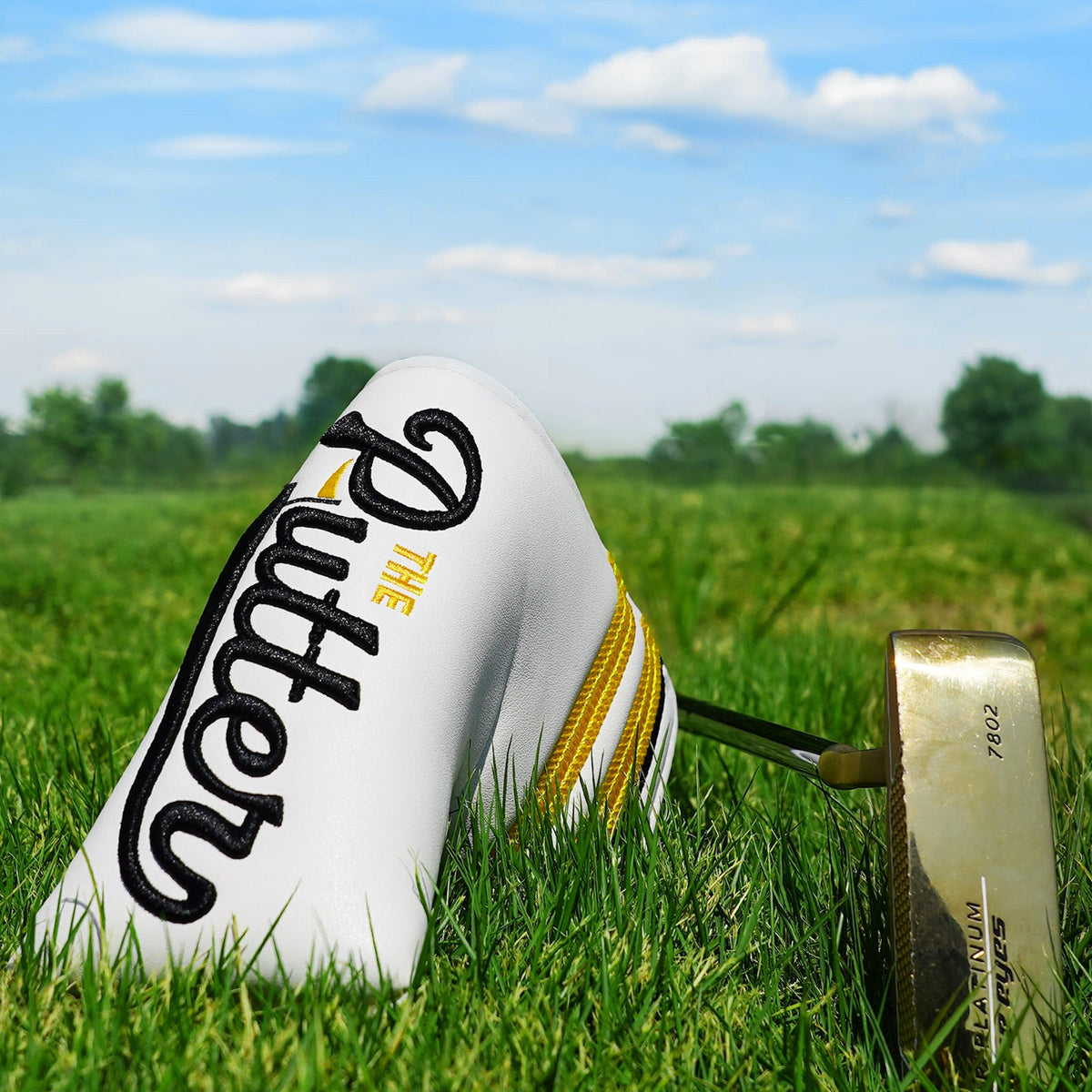 White Hockey Jersey Blade Putter Head Cover