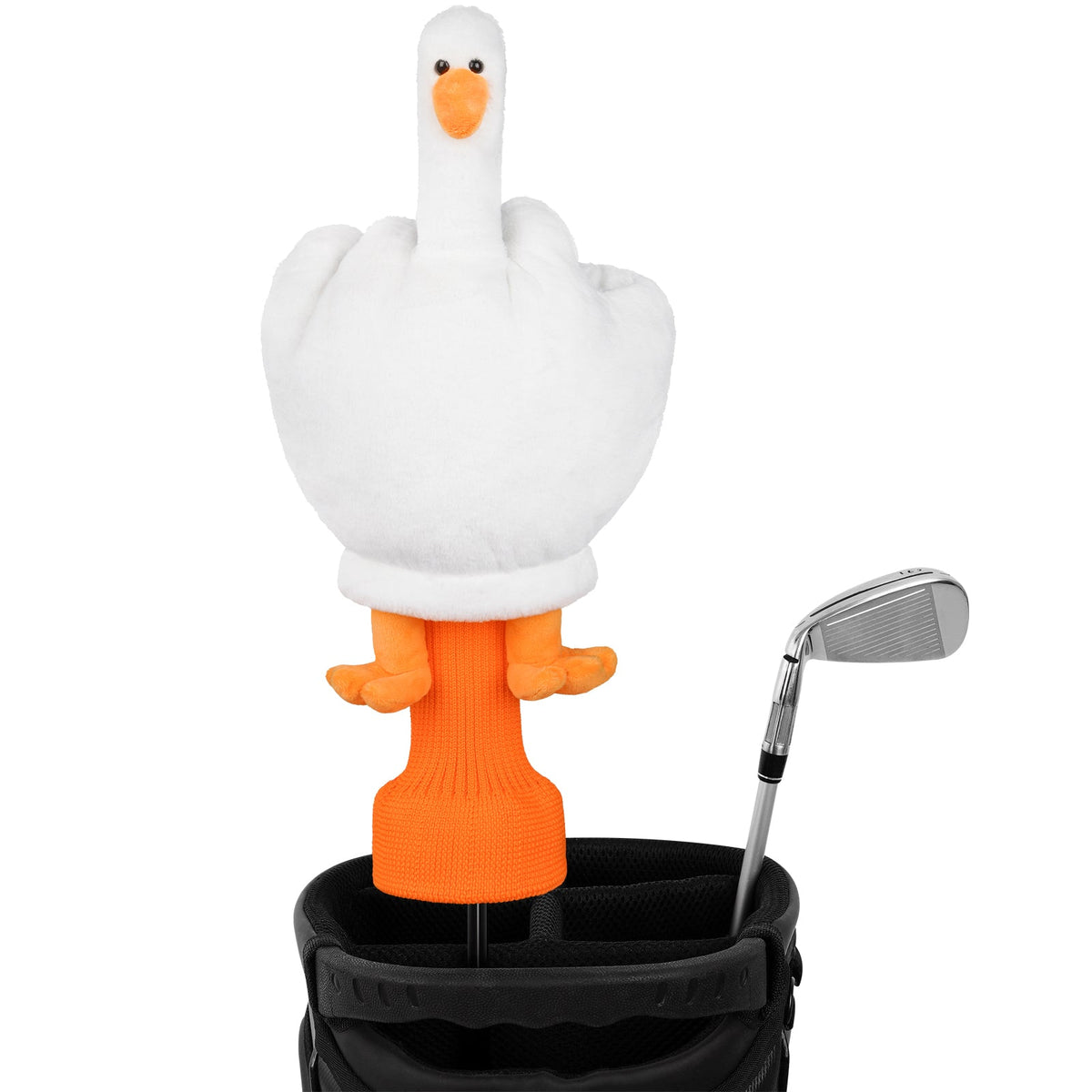 White Finger Duck Driver Golf Headcover