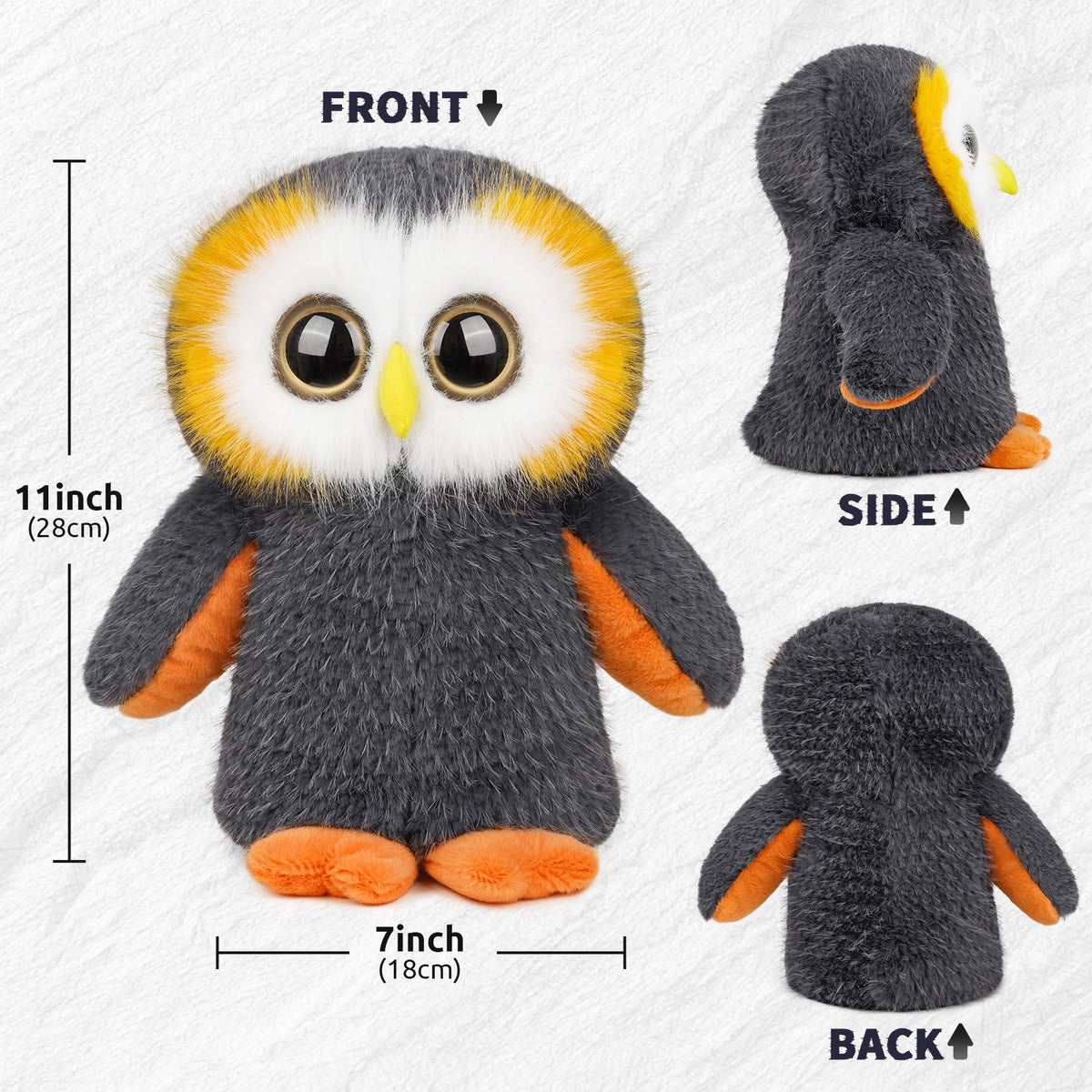 Big-eyed Owl Plush Animal Golf Headcover