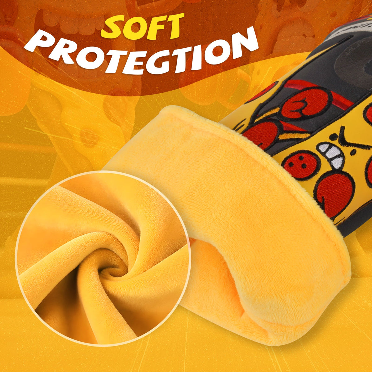 Black PU Boxer Pizza Driver Headcover