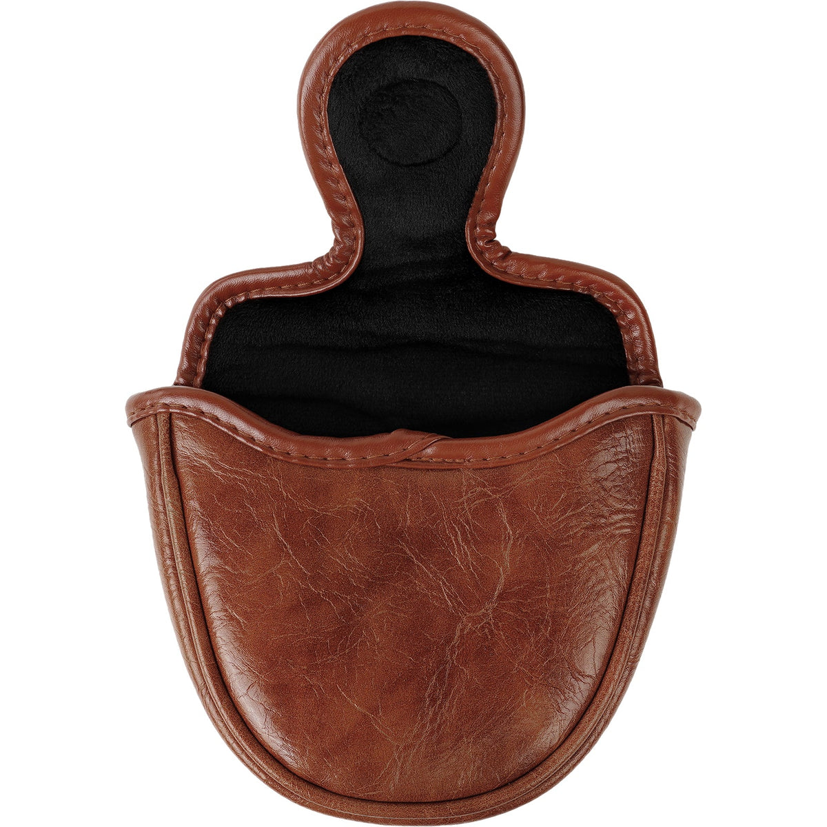Vintage Brown Oiled Leather Golf Putter Headcover