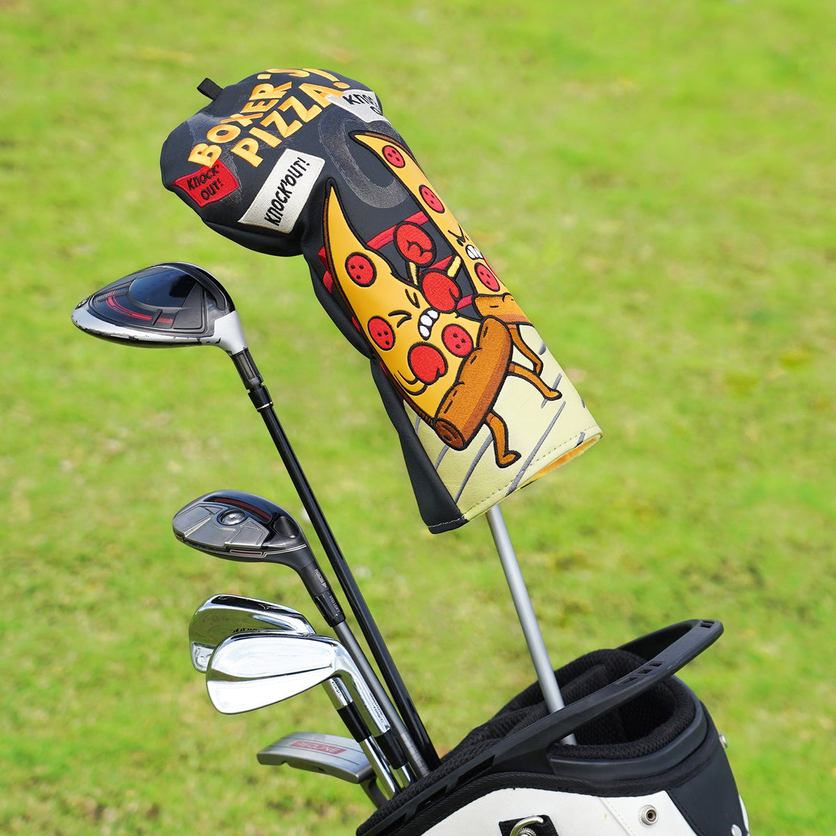 Black PU Boxer Pizza Driver Headcover