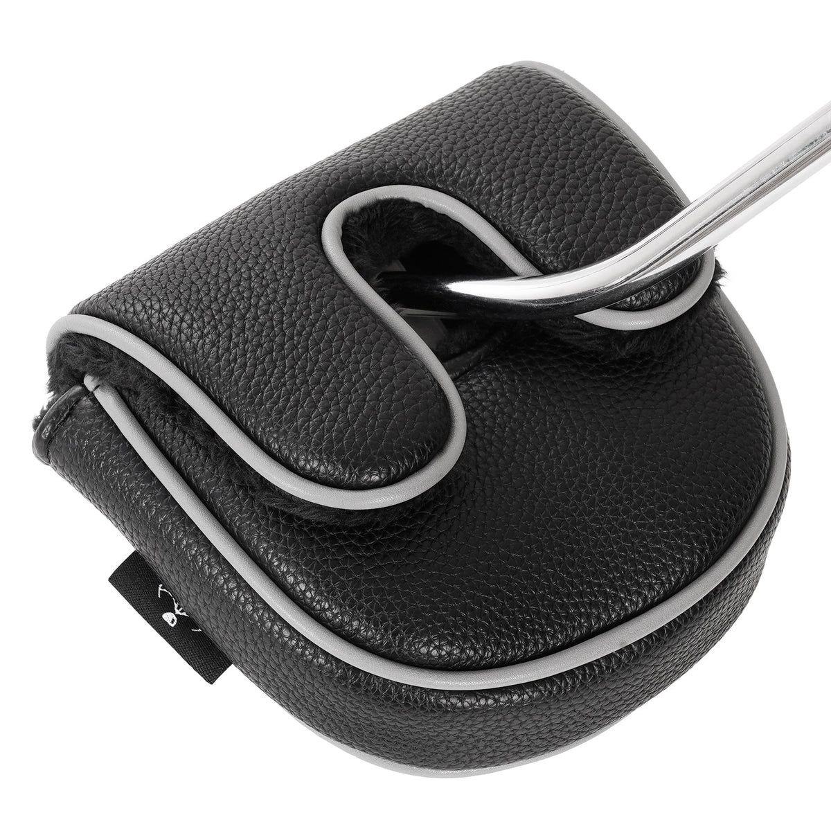 Black Large Litchi Pattern Binaural Ssquare Putter Headcover