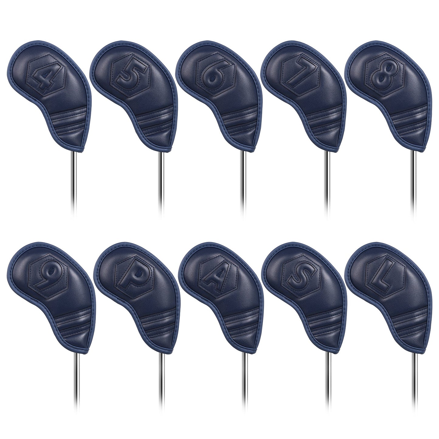 Blue Red Hexagon Iron Cover 10pcs(4-9,P,A,S,L)