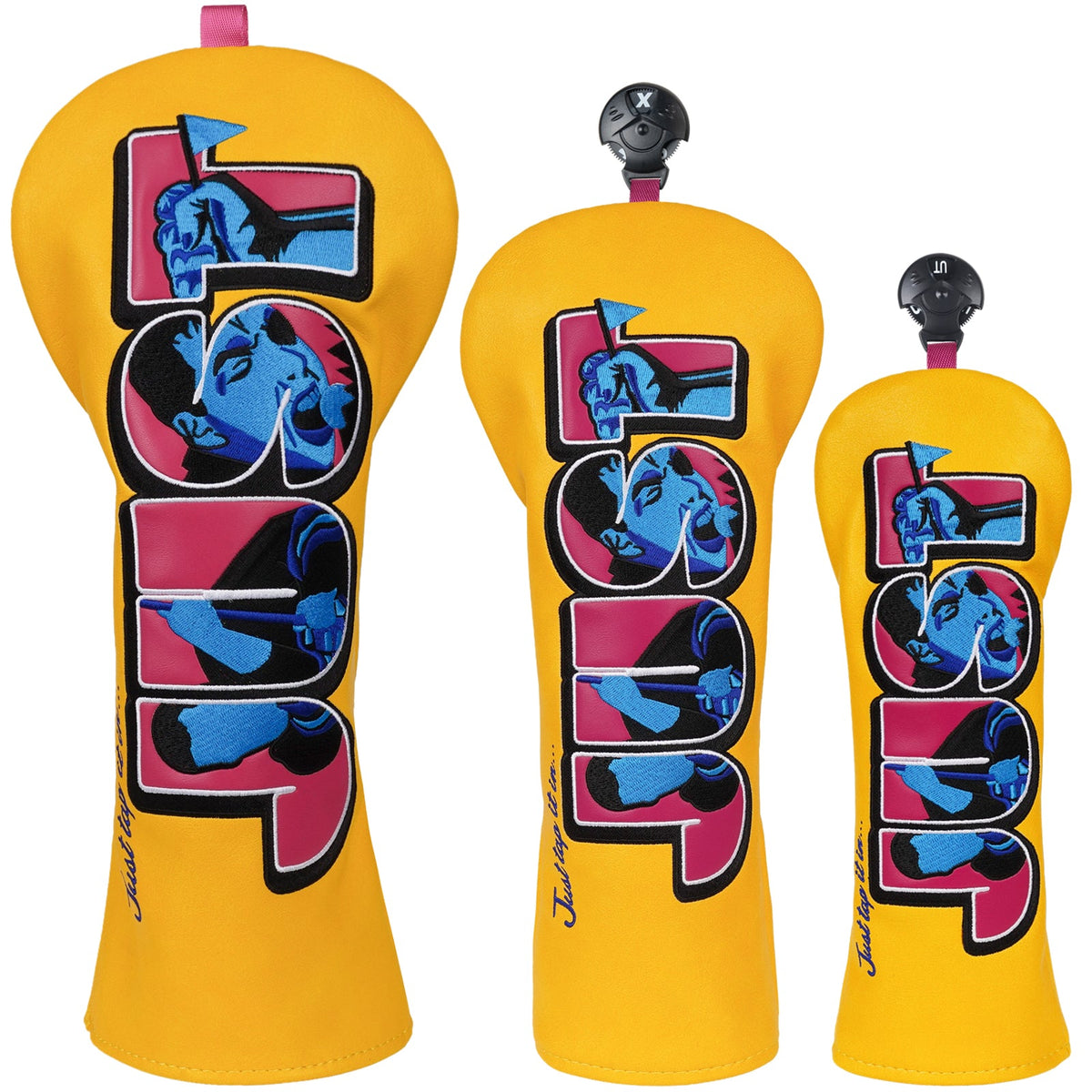 Yellow JUST Driver Driver Head Cover Set