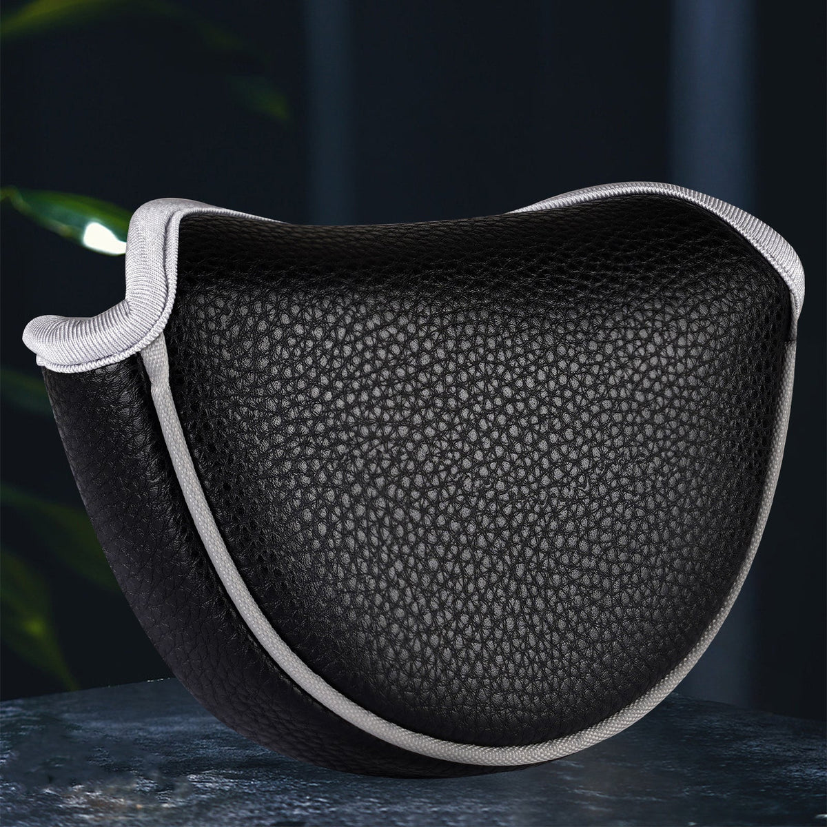 Black Litchi Mallet Putter Head Cover