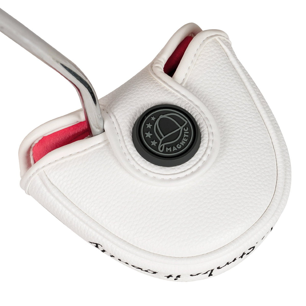 White Flag Only Putts Square Putter Head Cover Headcover
