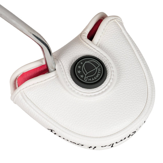 White Flag Only Putts Square Putter Head Cover Headcover