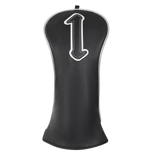 Black Silver Piping Driver Head Cover Set