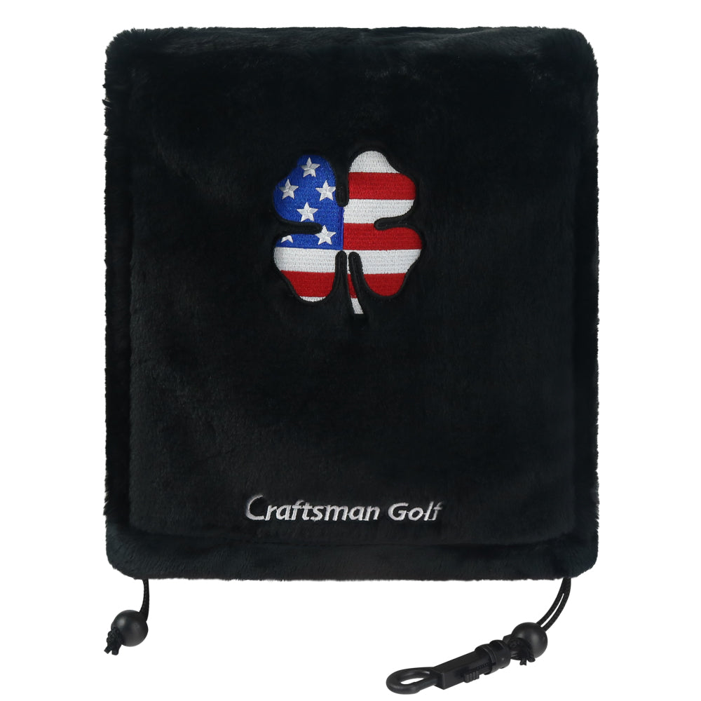 Black USA Style Lucky Clover Stuffed Iron Bag
