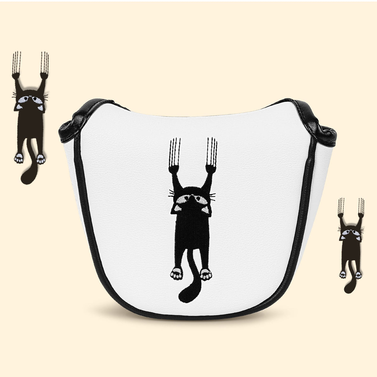 White Cat on the Wall Mallet Putter Driver Head Cover