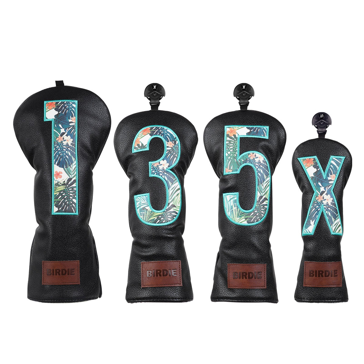 Black BIRDIE Driver Head Cover Set