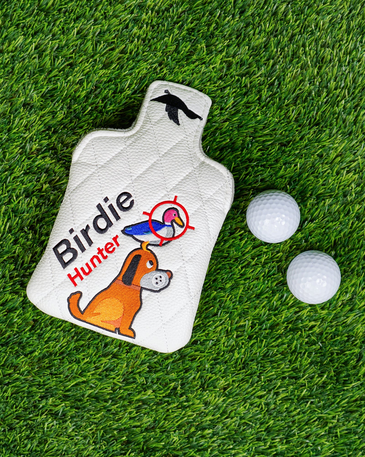 White Birdie Hunter Square Putter Covers