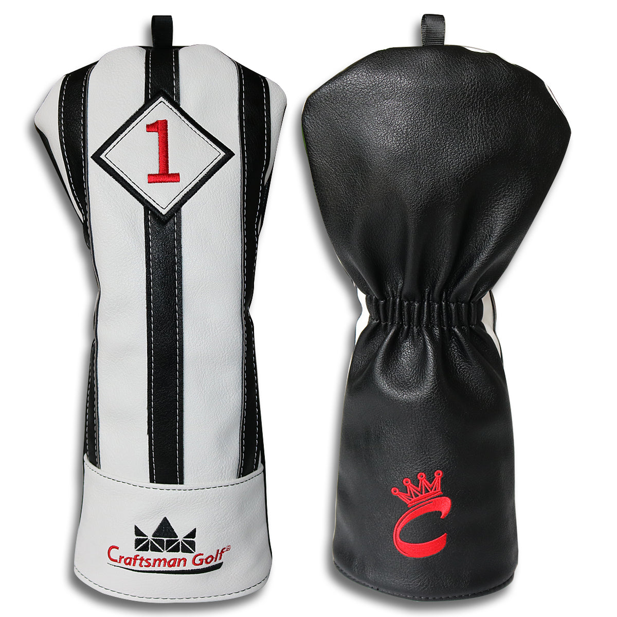 Black Straight Stripes Golf Head Cover Set