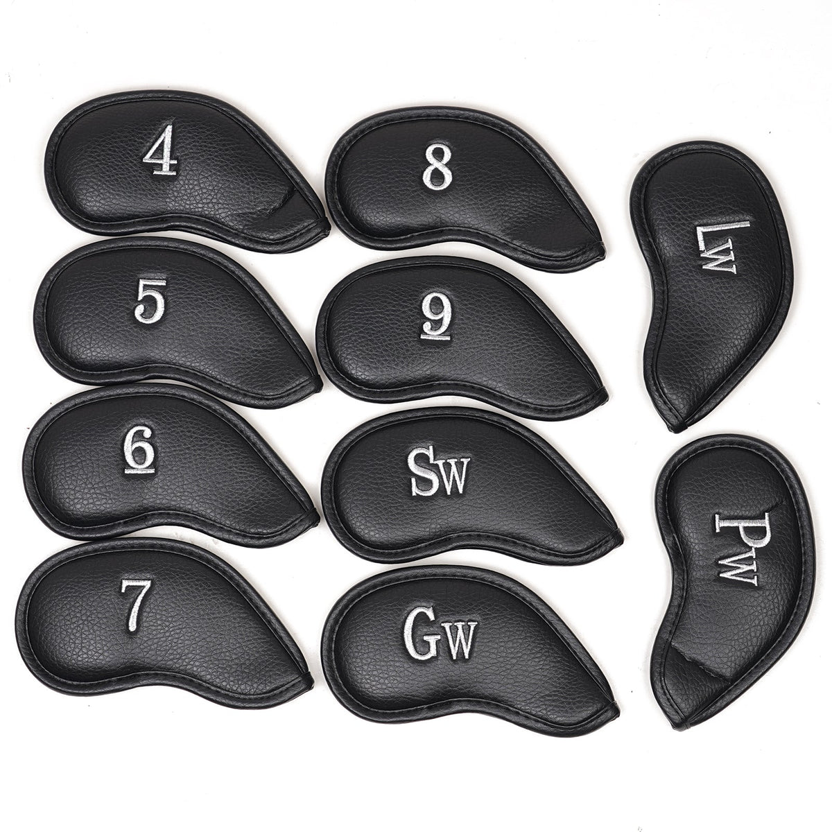 Black Embroidery Magnet Iron Headcover set 10pcs
