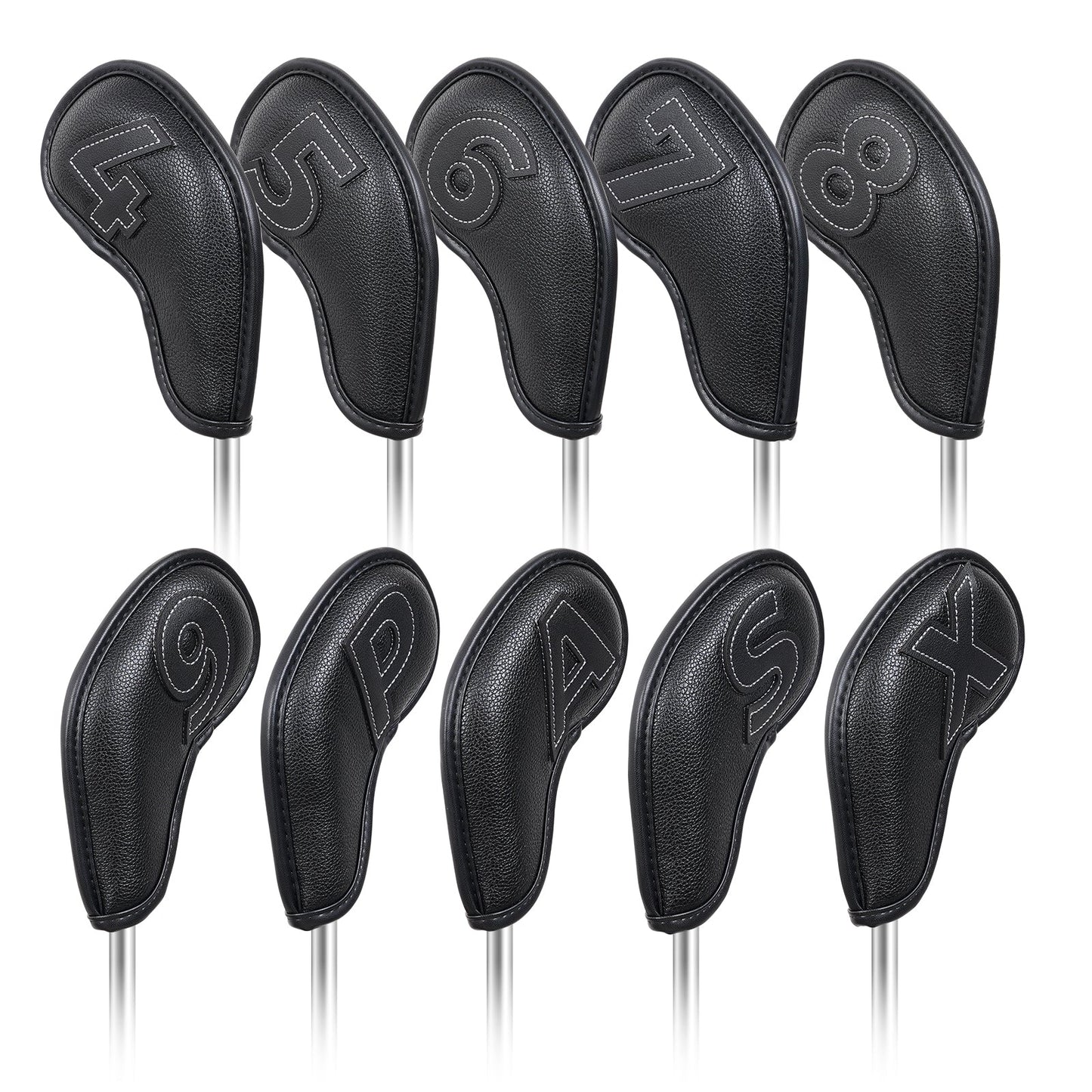 Black PU Iron Cover 10pcs£¨4-9,P,A,S,X£© Head Cover