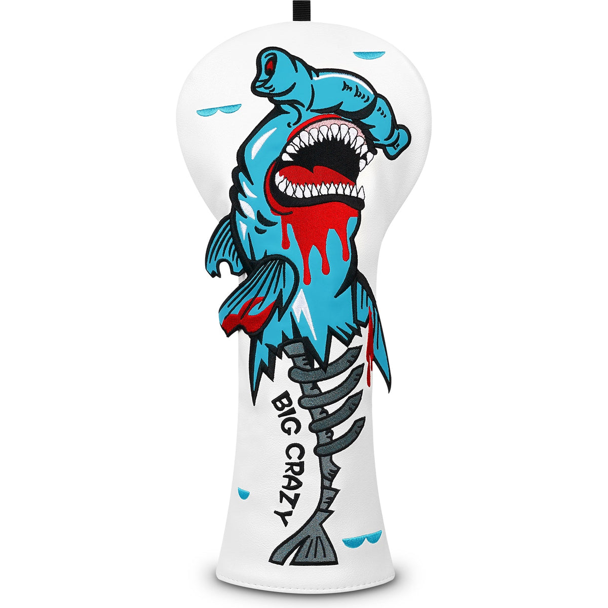 White PU Monster Fish Head Cover Set