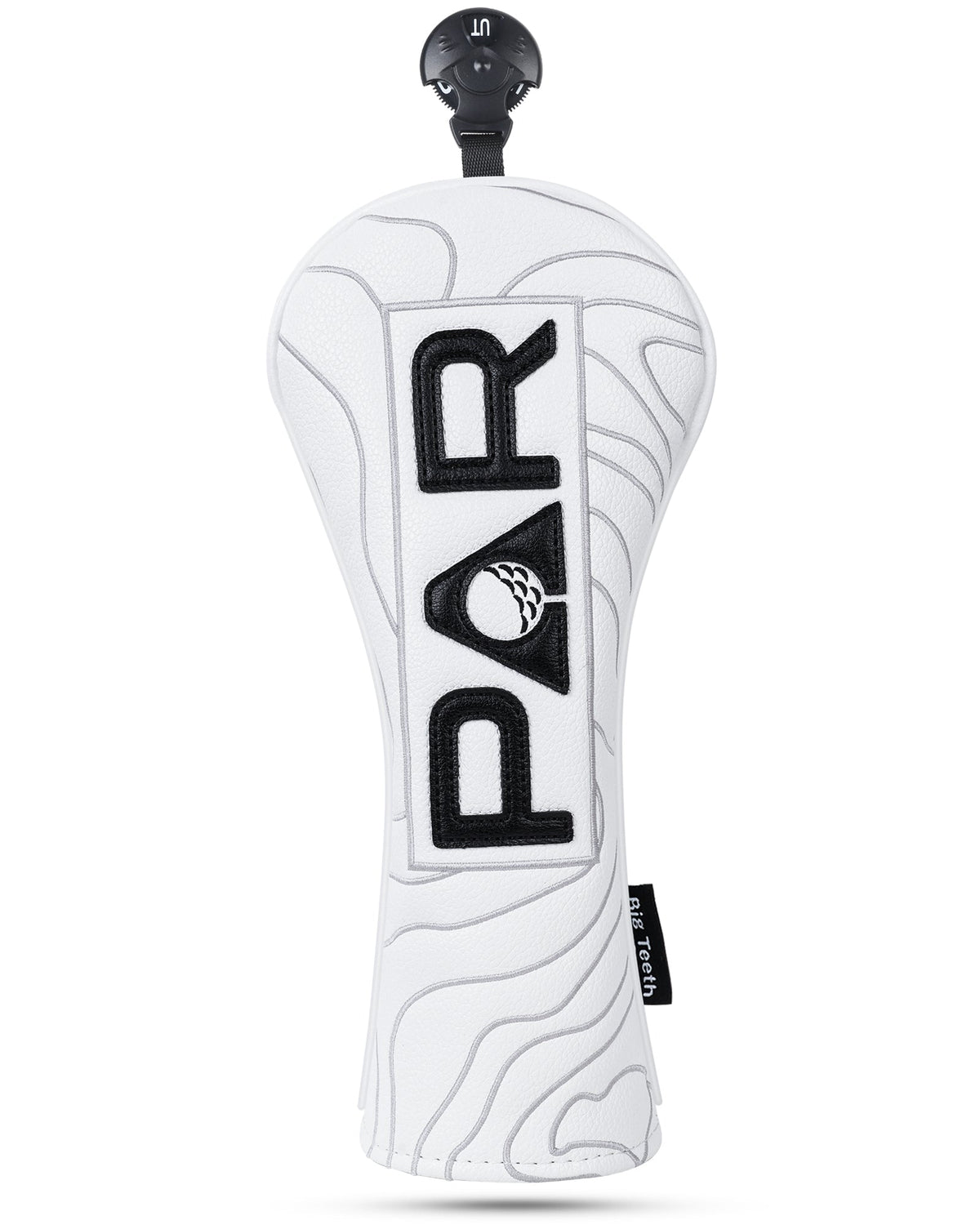 White Map Pattern PAR Patch Golf Headcover Set