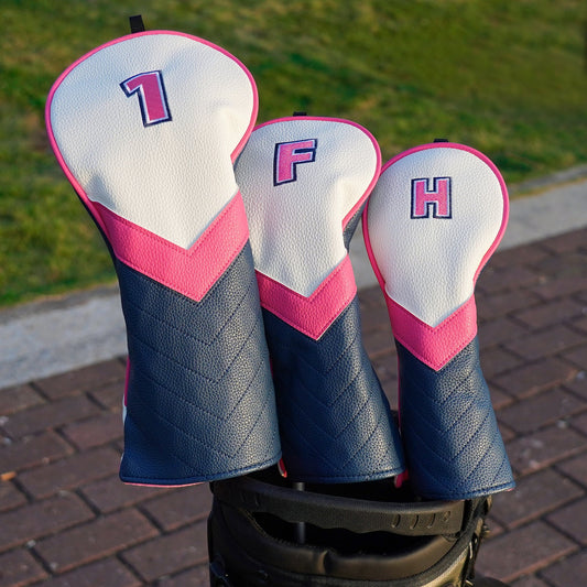 White Pink& Dark Blue Headcovers £¨1¡¢F¡¢H) Head Cover