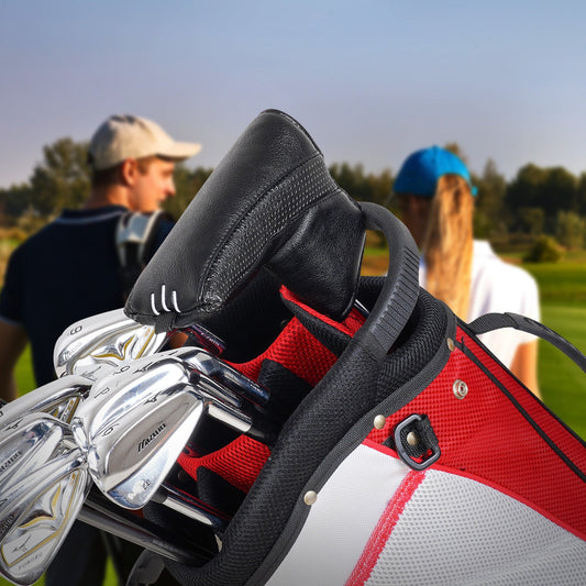 Leather Balck Magnetic Blade Putter Cover with Marker