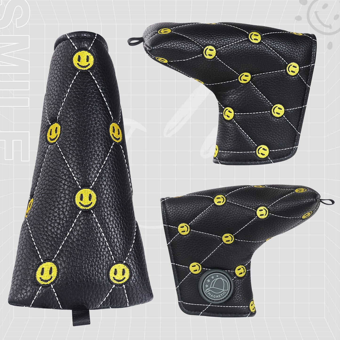 Smile Face Blade Putter Head Cover