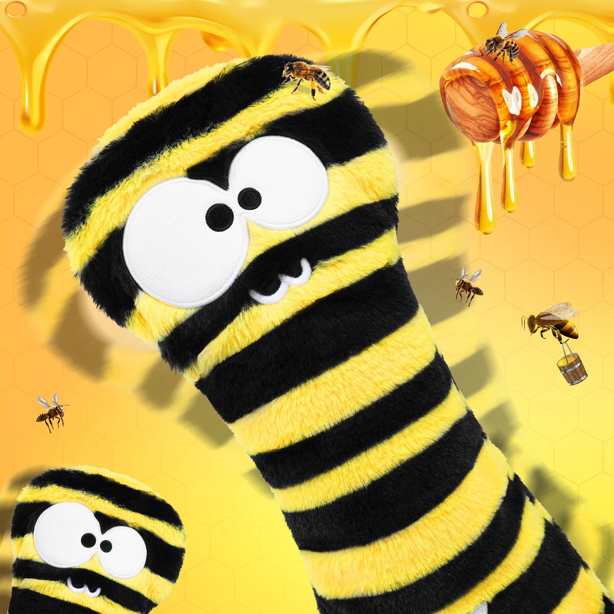 Yellow Stripes Bee Driver Head Cover