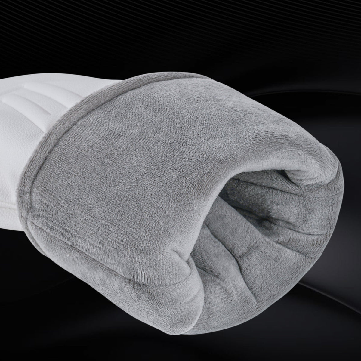 White 3D Embossed Leather Golf Head Covers