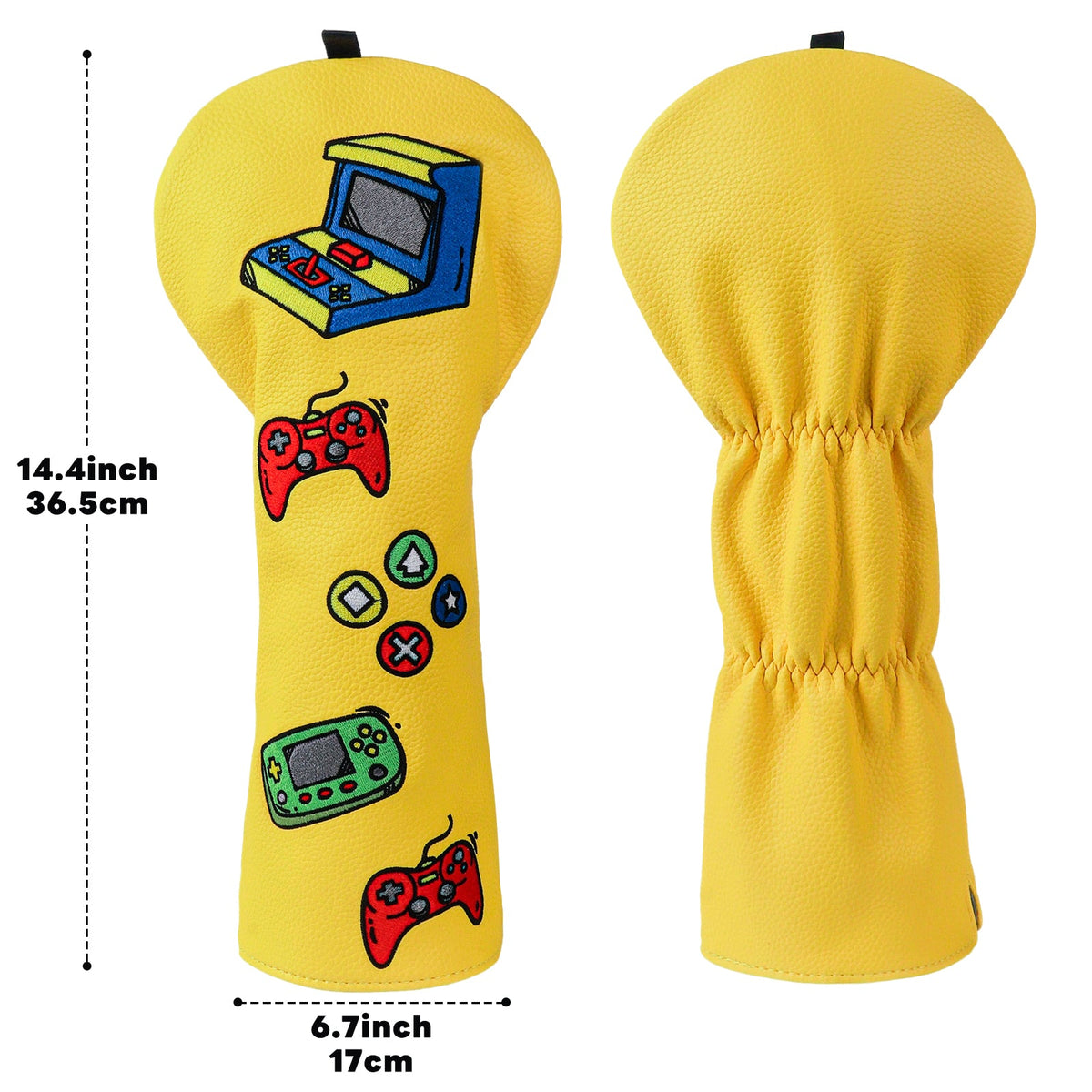 Yellow PU Controller Driver Head Cover