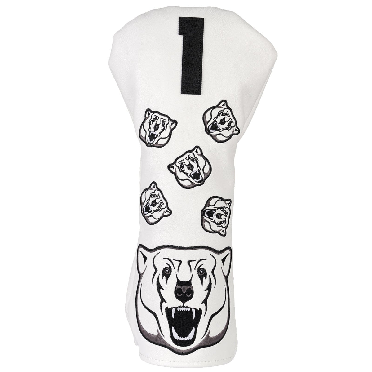 White PU Raccoon Driver Head Cover