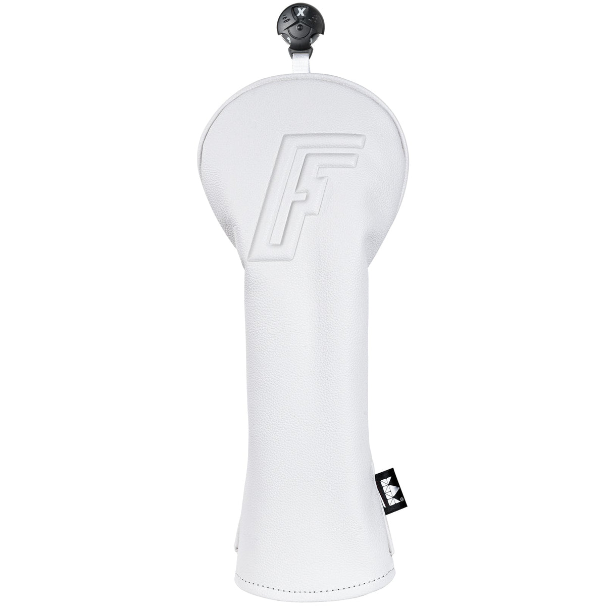 White 3D Embossed Leather Golf Headcovers