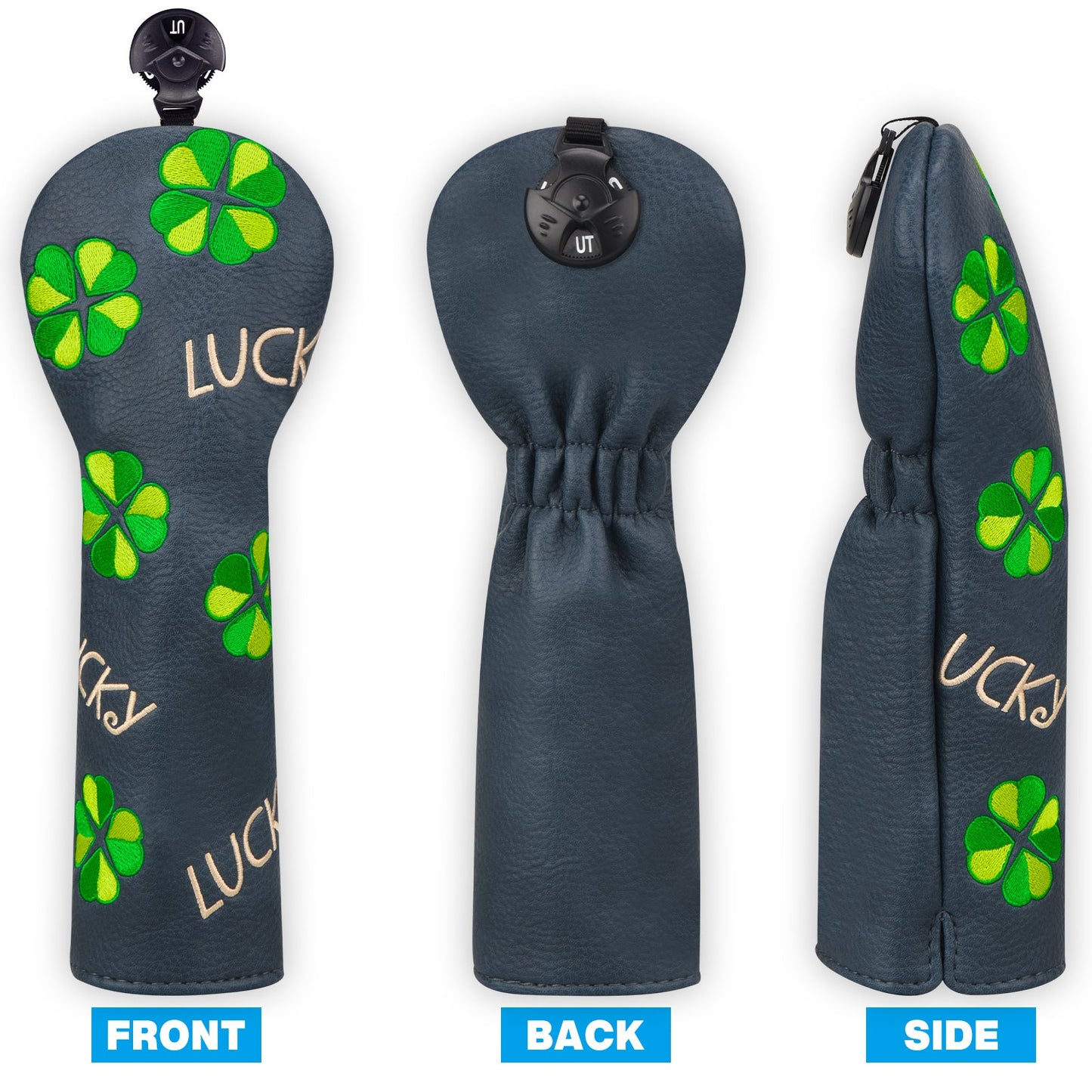 Dark Blue PU lucky Golf Head Cover Set