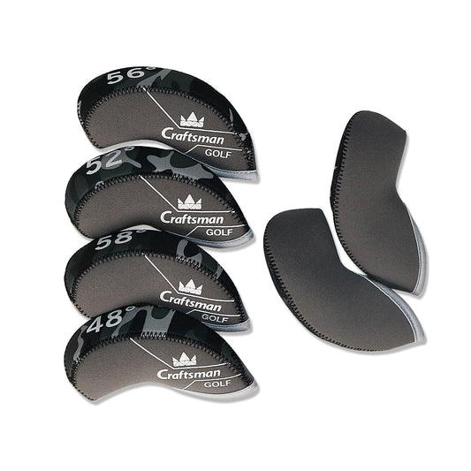 Black Gray Camouflage Iron Headcover set 6pcs