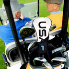 White& Black PU USA Fairway Hybrid Head Cover