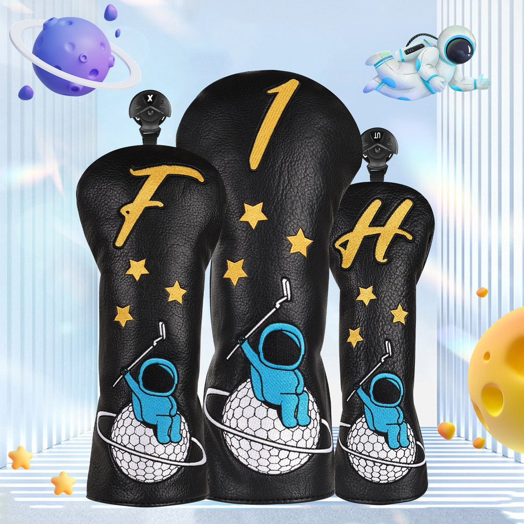 Blue Astronauts Driver Putter Head Cover Set