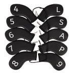 Black PU Printing Number Iron Cover 10PCS(4-9，P,A,S,L)