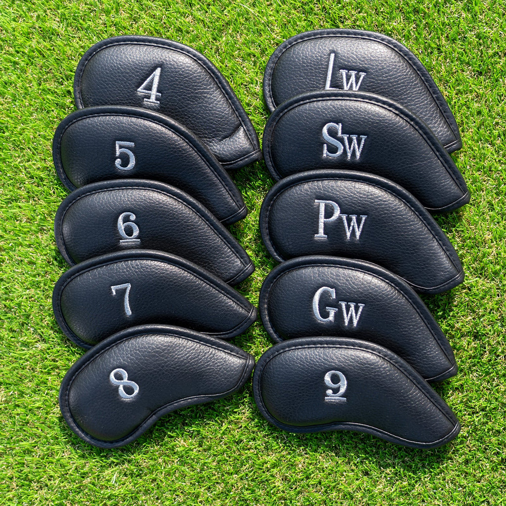 Black Embroidery Magnet Iron Headcover set 10pcs