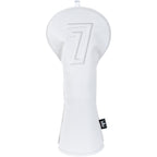 White 3D Embossed Leather Golf Head Covers