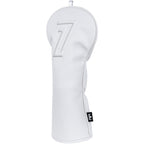 White 3D Embossed Leather Golf Head Covers