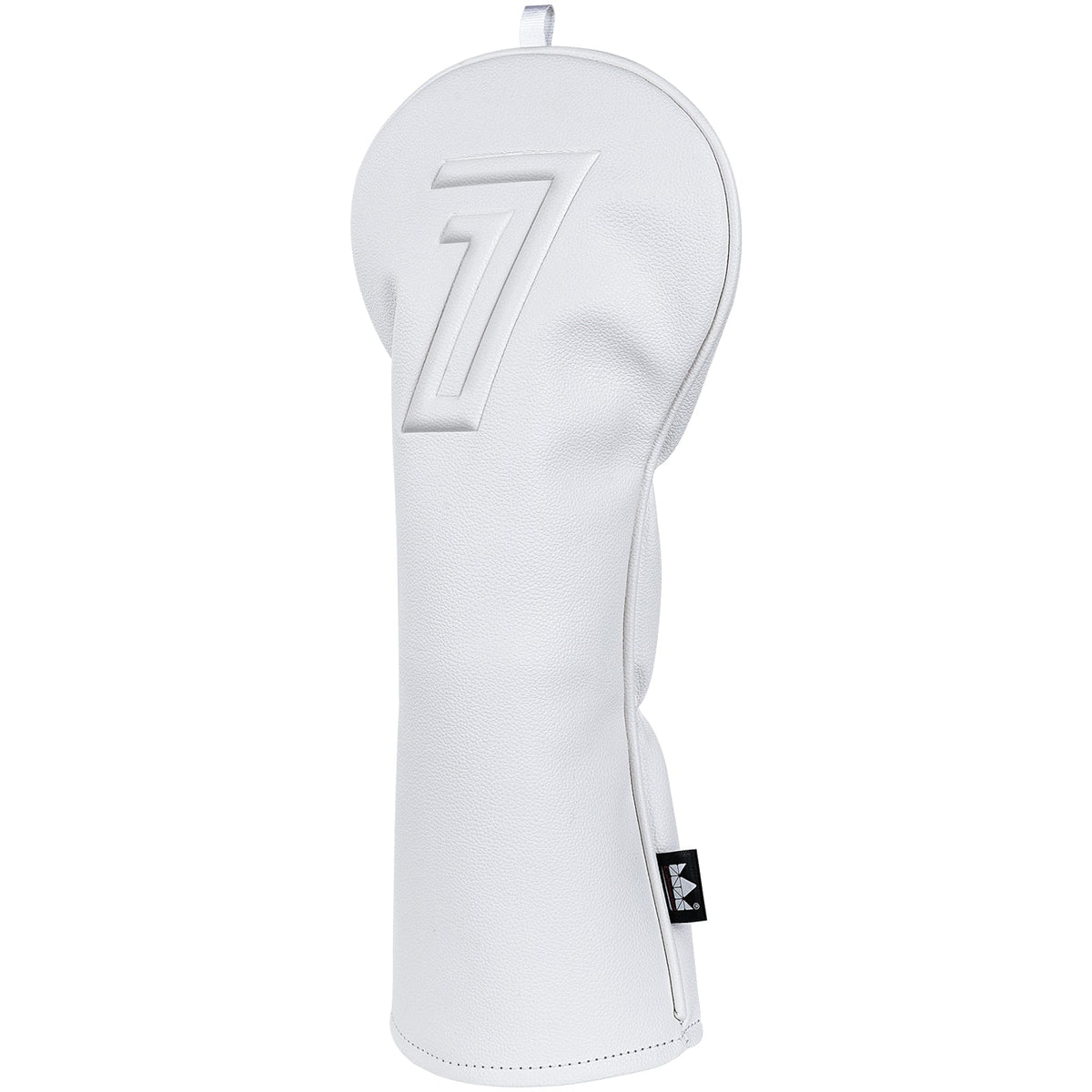 White 3D Embossed Leather Golf Head Covers