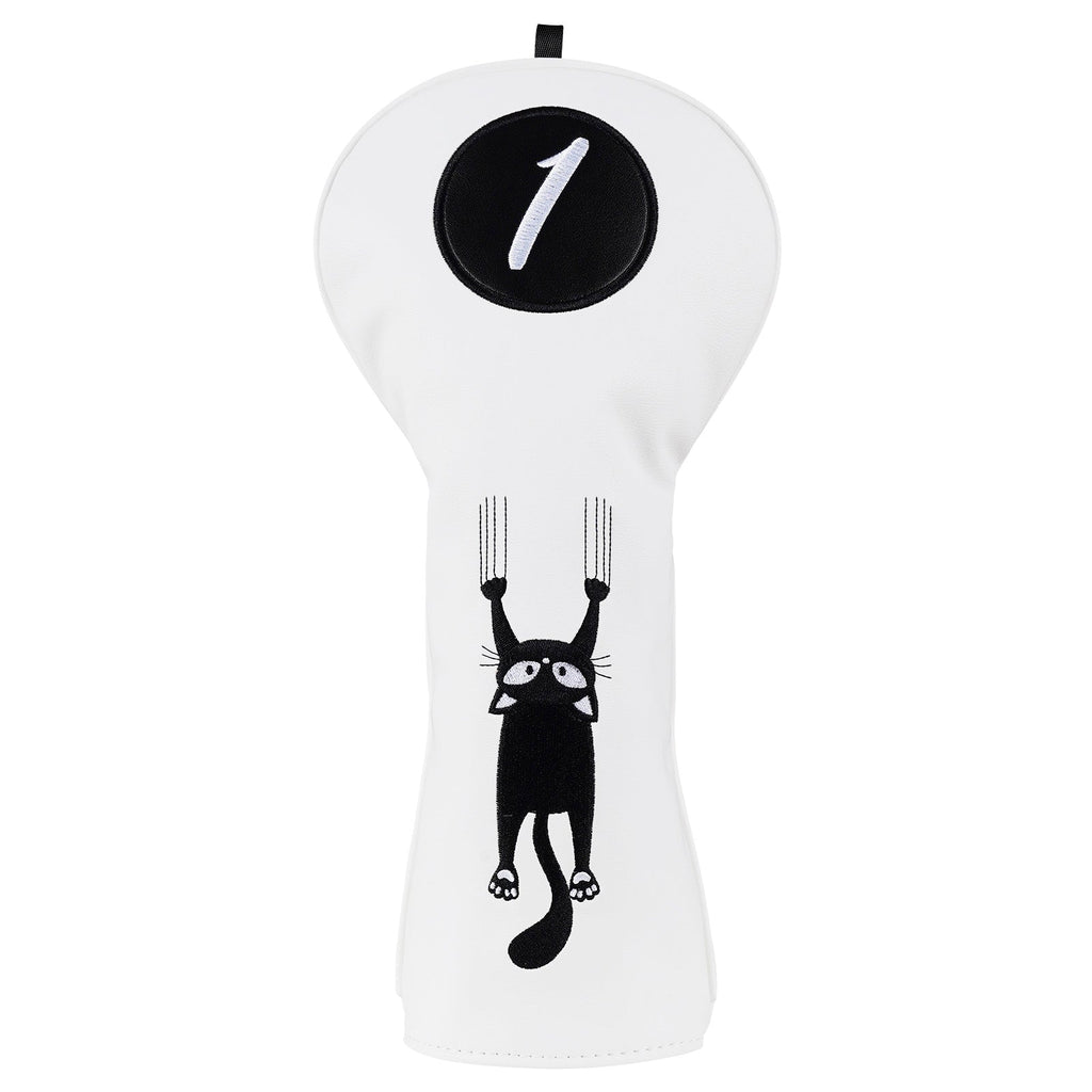 White Cat on the Wall Mallet Putter Driver Head Cover
