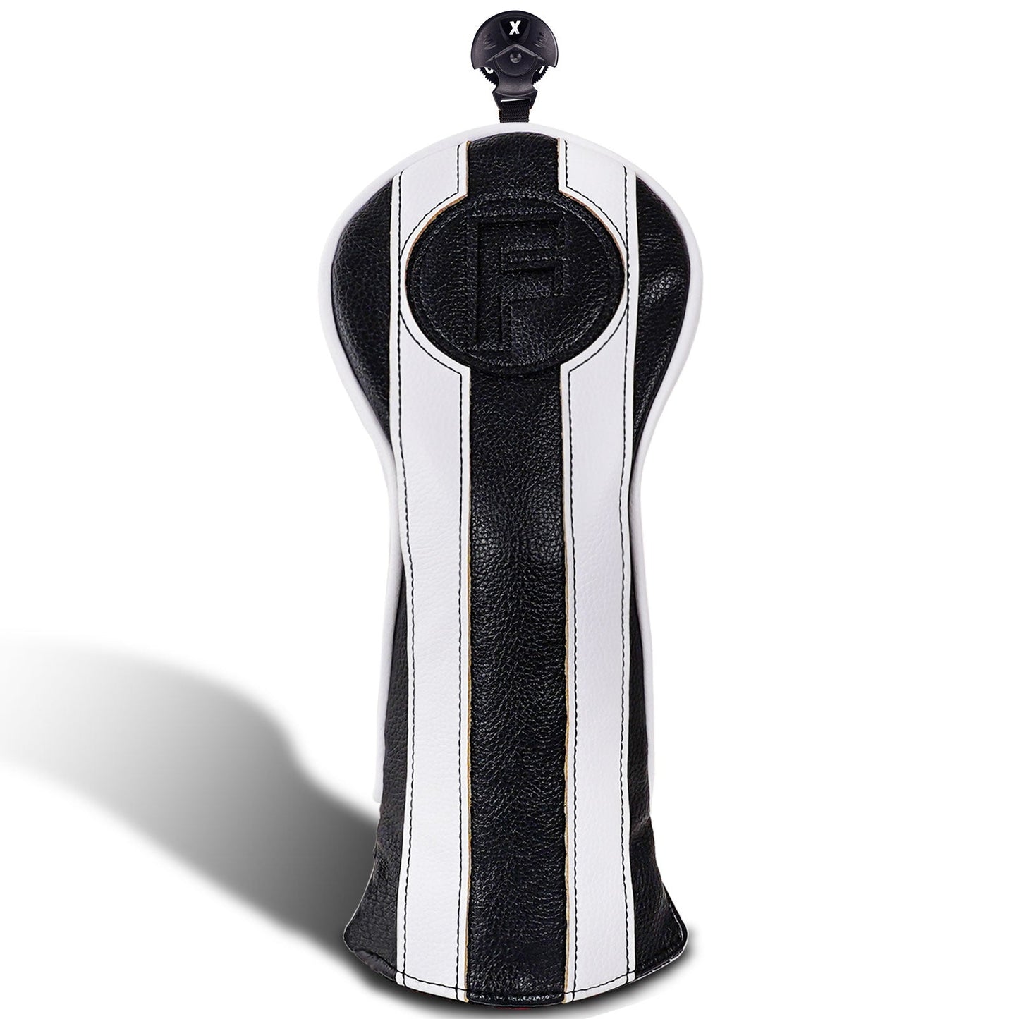 Black White PU Driver Head Cover Set