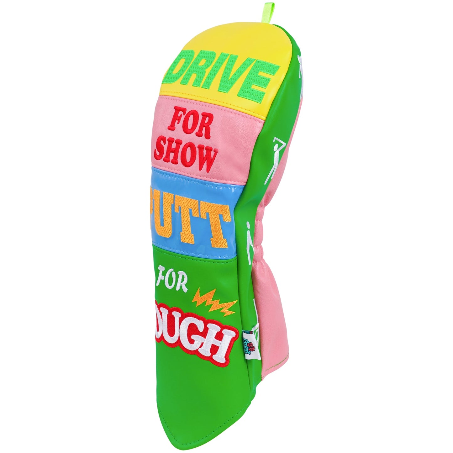 Blue Yellow Pink Green Splice Driver Putter Golf Headcover