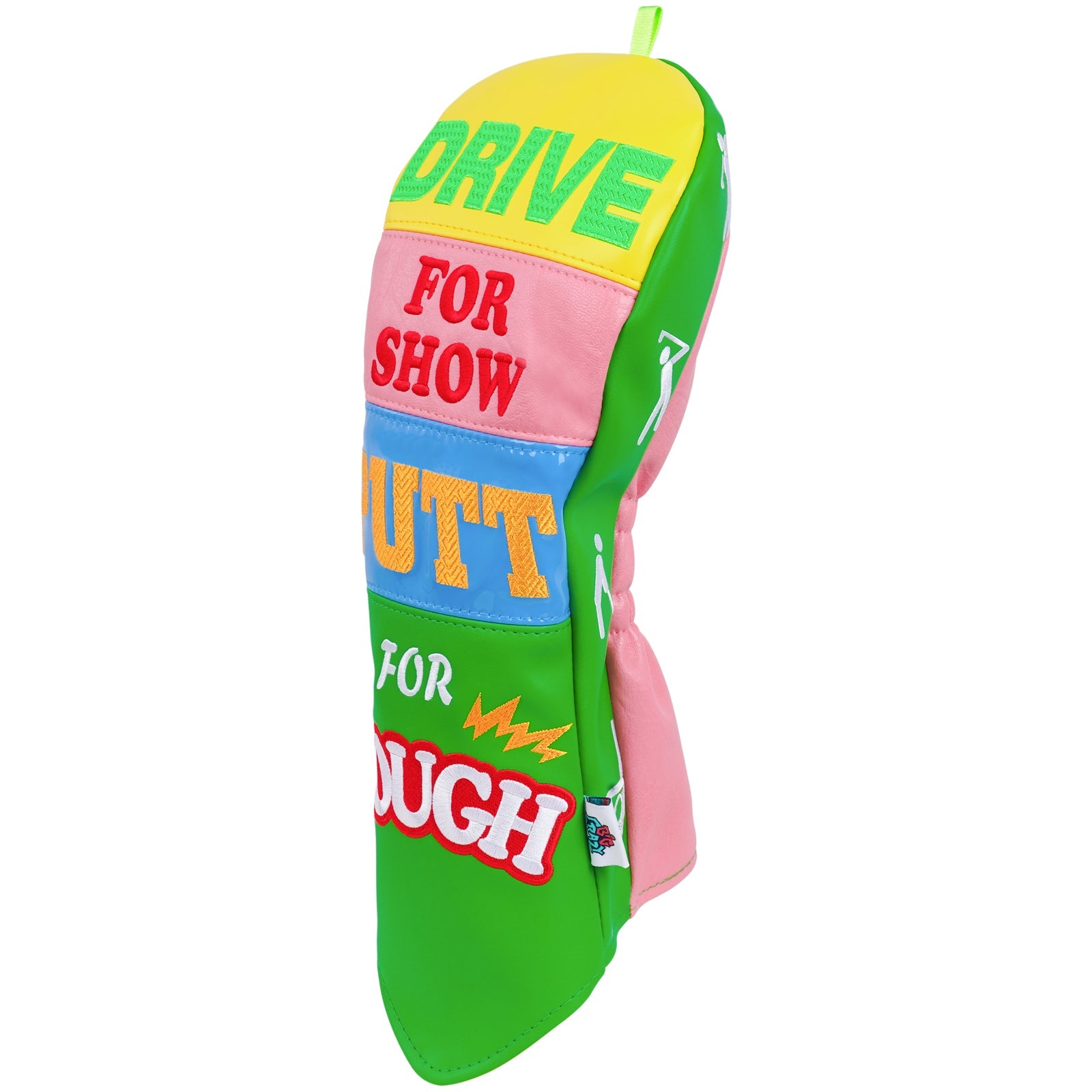 Blue Yellow Pink Green Splice Driver Putter Golf Headcover