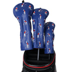 Blue Golfer Driver Head Cover Set