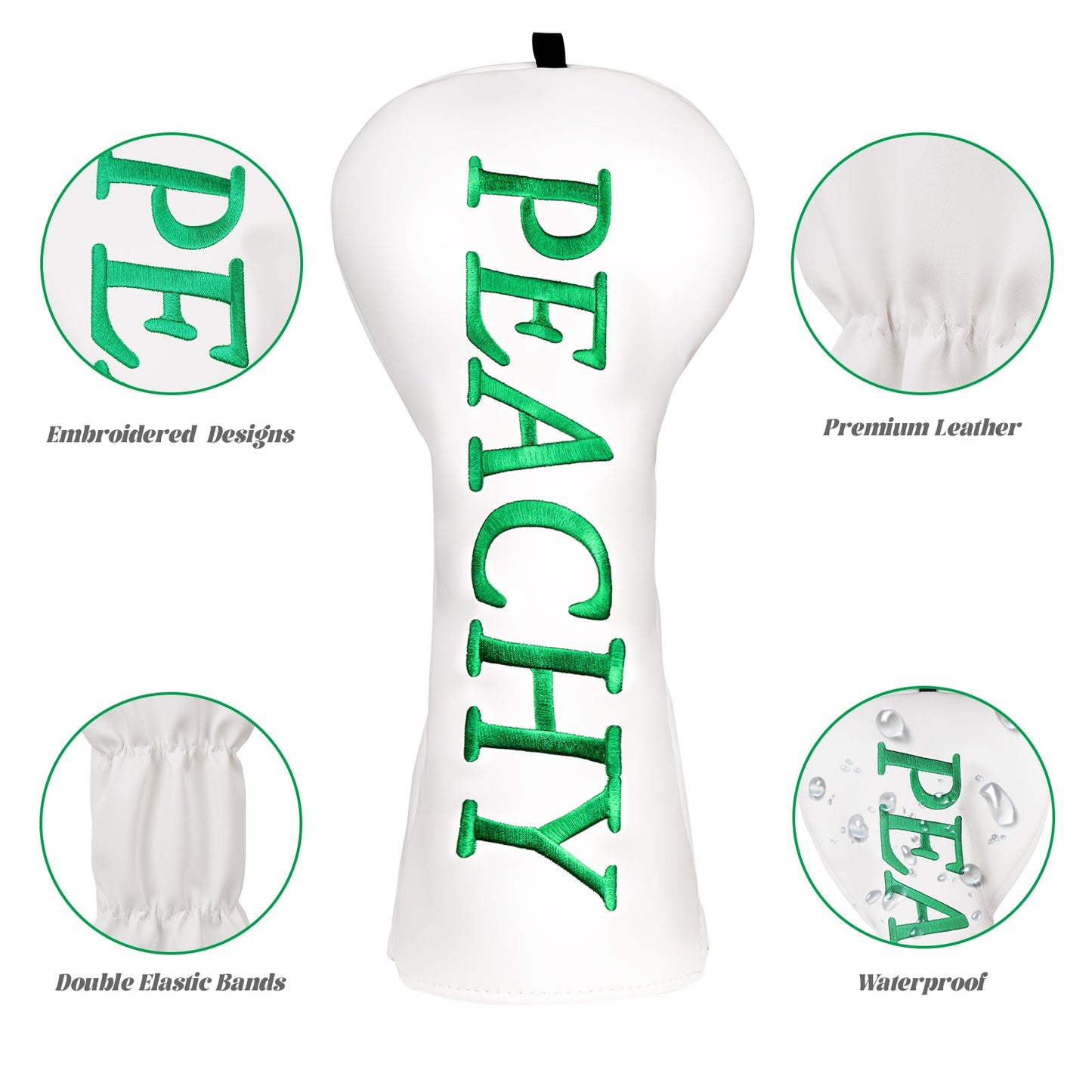 White Peachy Driver Putter Head Cover