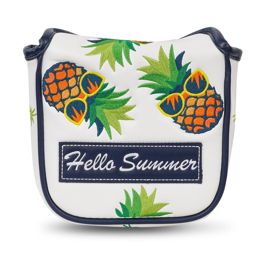 White Eyeglass&Pineapple Square Putter Head Cover