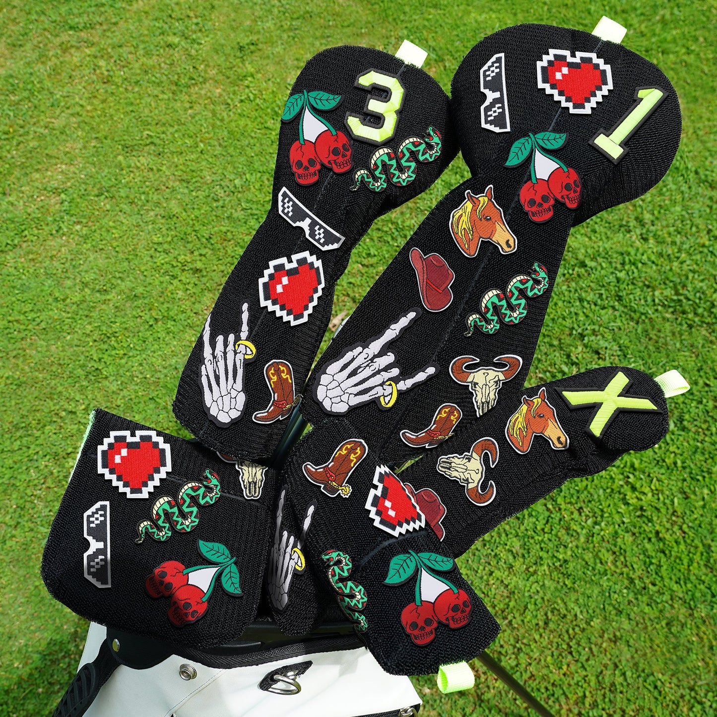 Hook-and-loop Embroidered Patches Driver Head Cover