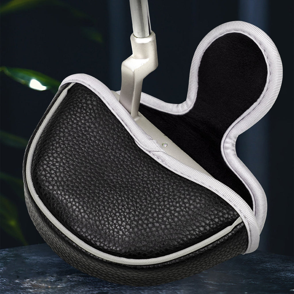 Black Litchi Mallet Putter Head Cover